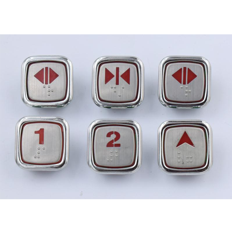 Elevator Square Metal Button with Braille
