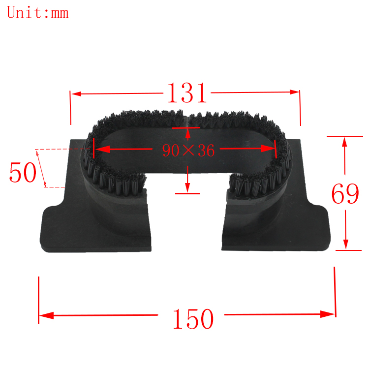 KM5273099G01 Escalator Handrail Inlet Cover With Brush