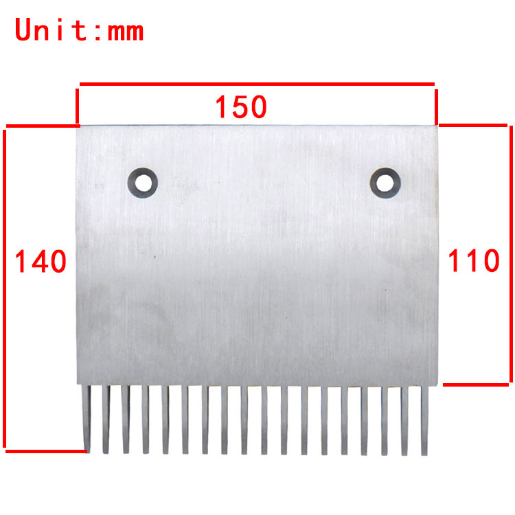 GOA453A6 Escalator Parts Aluminum Comb Plate 150*140mm 18T 