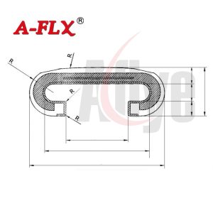 9300 escalator PU rubber handrail belt