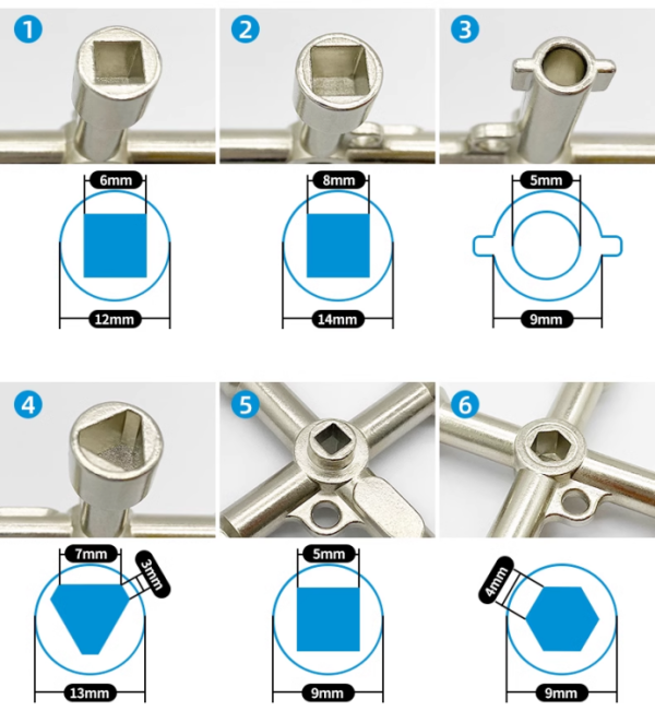 Elevator Lifts Multi-functional Universal Triangle Cross Key