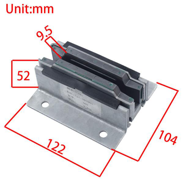 HZ20 Elevator Cabin Sliding Guide Shoe Groove Width 9.5mm