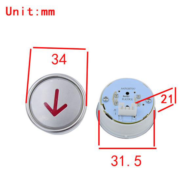 A4N28797 Elevator Round Button 4 Pins