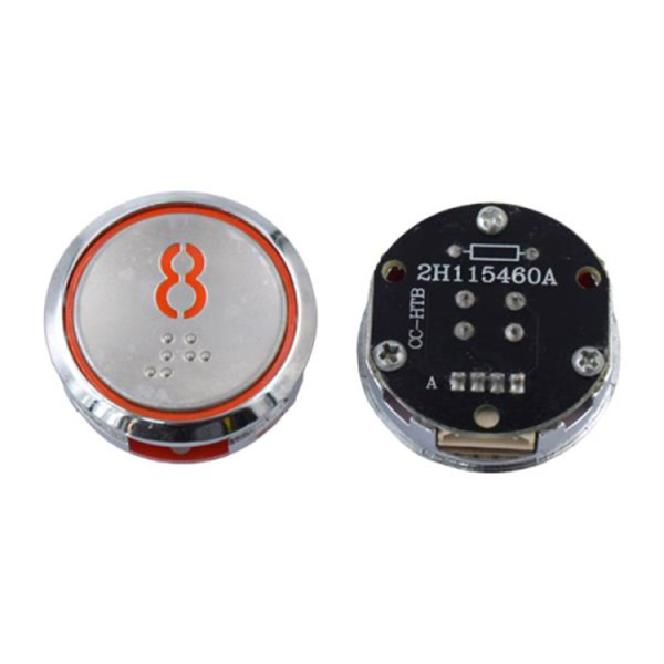 CC HTB Elevator Round Push Button with Braille