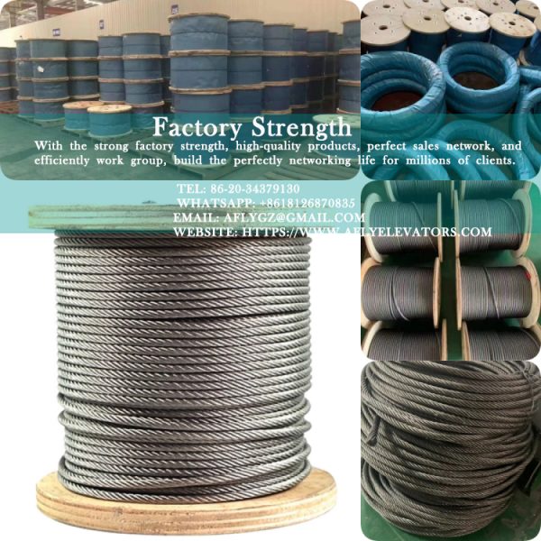 Elevator Steel Stainless Wire Rope 3/6/8//10/12/13MM