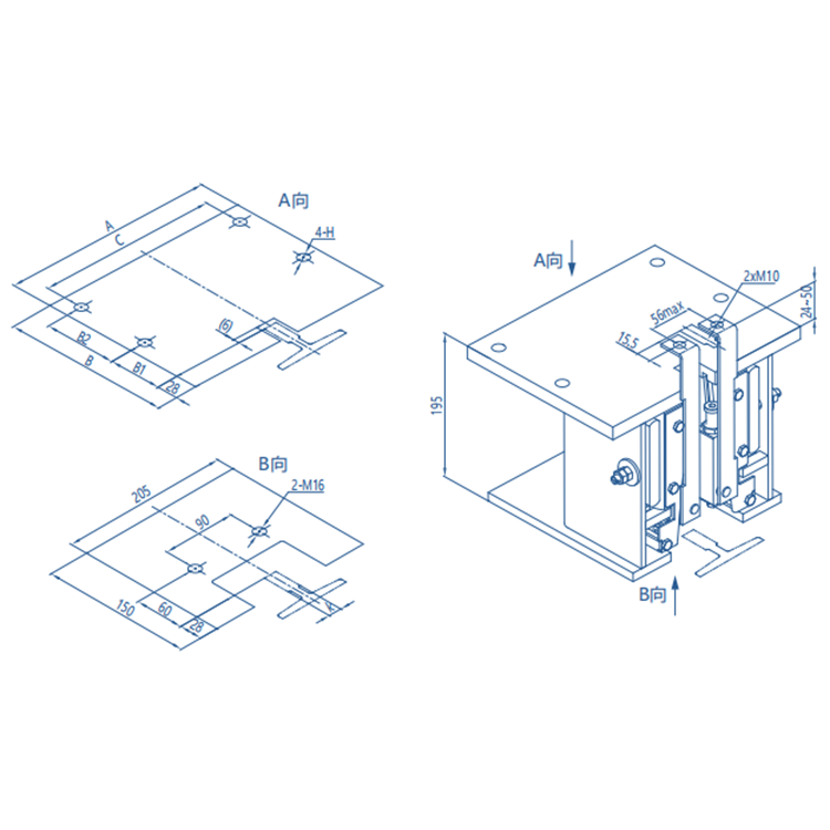 AF-OX-188 Elevator Lift Progressive Safety Gear 