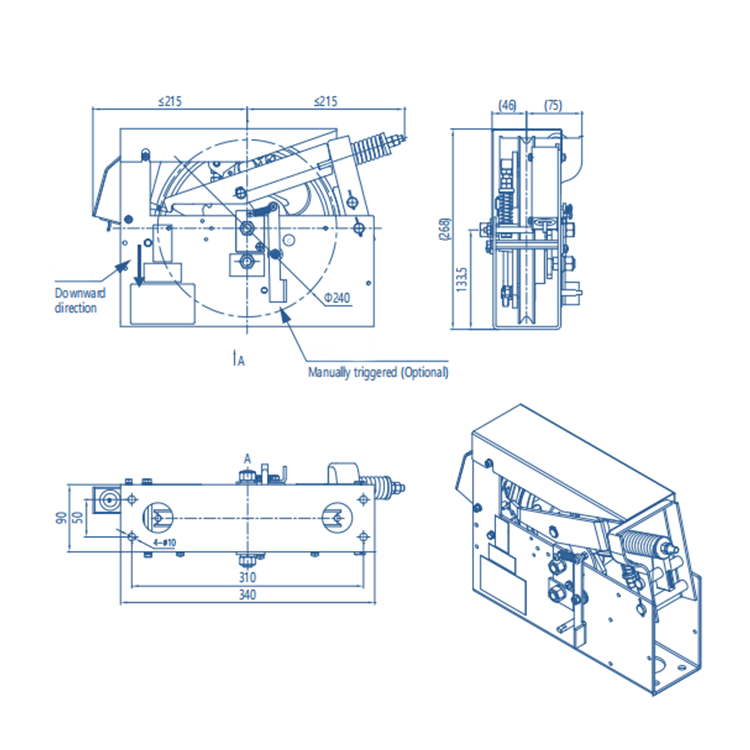 AF-OX-240 Elevator Speed Limiter One-Directional Speed Governor