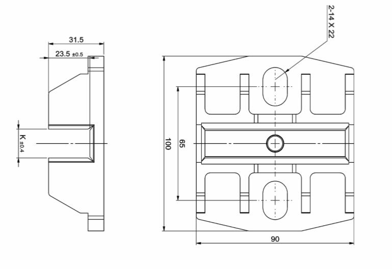 AF-SG13 Elevator Sliding Guide Shoe For 9/10/16 Guide Rail 