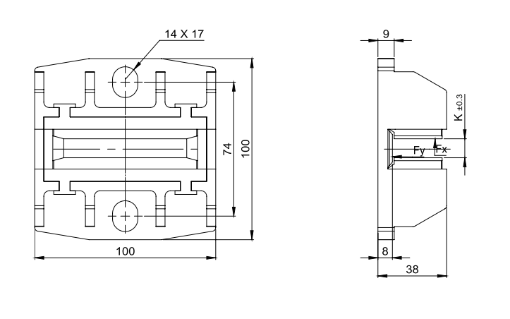 AF-SG15 Elevator Sliding Guide Shoe For 9/10/16/16.4 mm Guide Rail