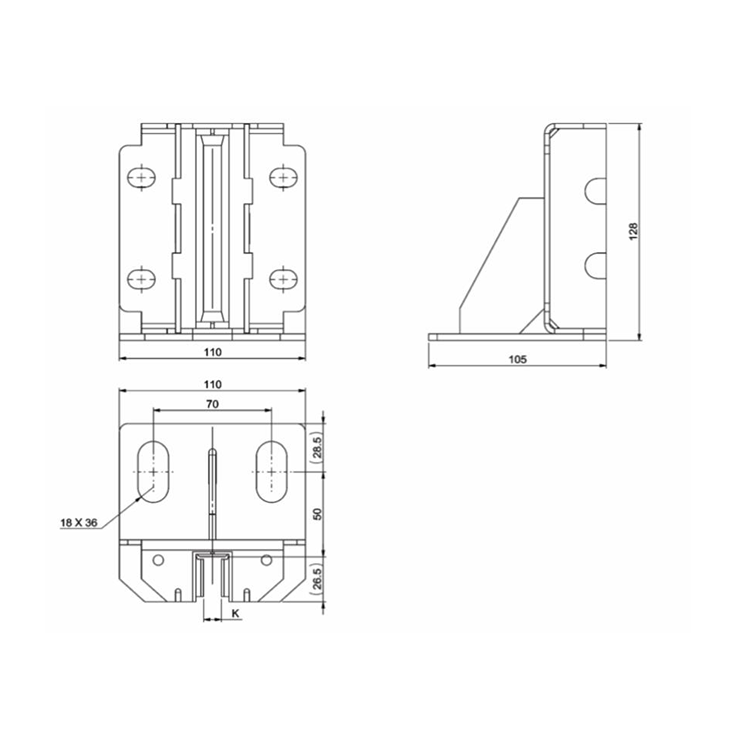 AF-SG16B Elevator Roller Guide Shoe For 9/10/16/16.4 mm Guide Rail