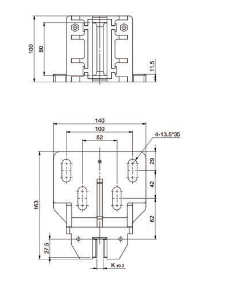 AF-SG24 Elevator Sliding Guide Shoe For 9/10/16 mm Guide Rail 