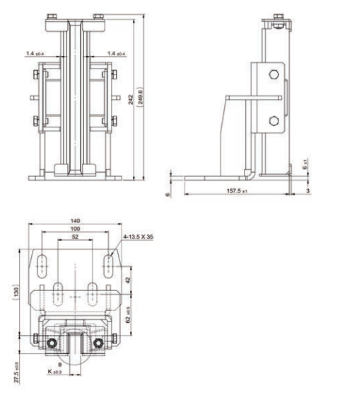 AF-SG35 Elevator Sliding Guide Shoe