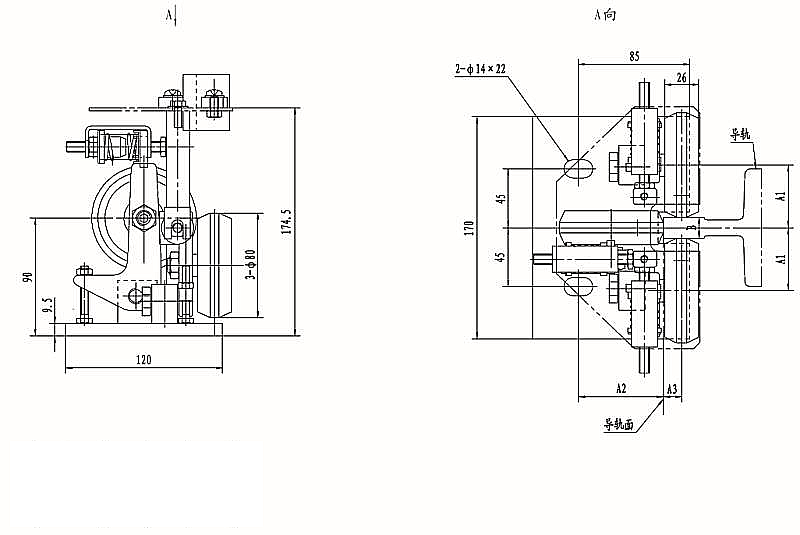 GDX-007 D80Elevator Roller Guide Shoes