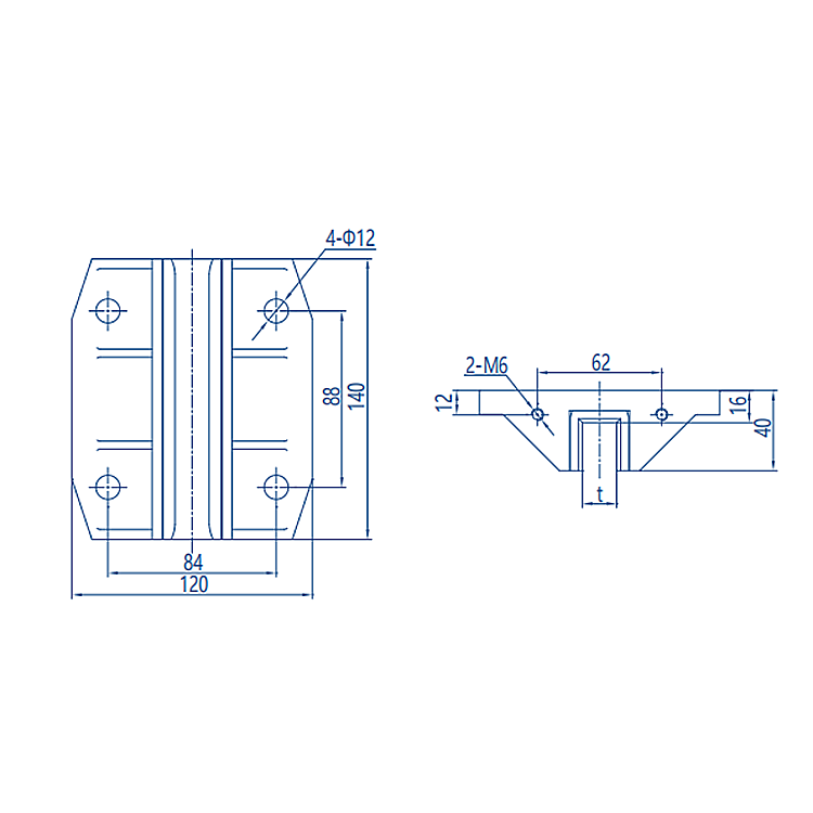 AF-OX-310GW Elevator Sliding Guide Shoe For 10 /16.4mm Guide Rail