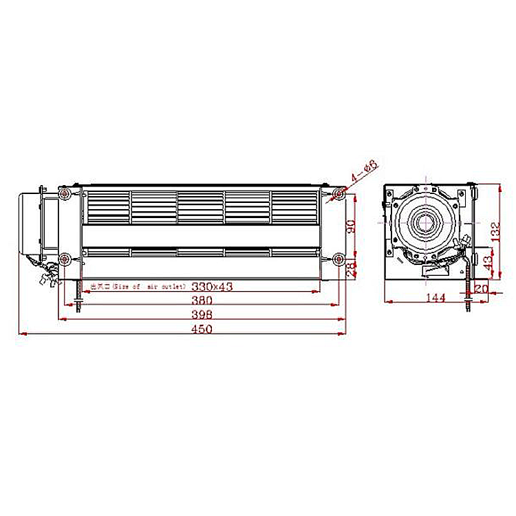 AF-GYQF-330/110V Elevator Cooling Fan