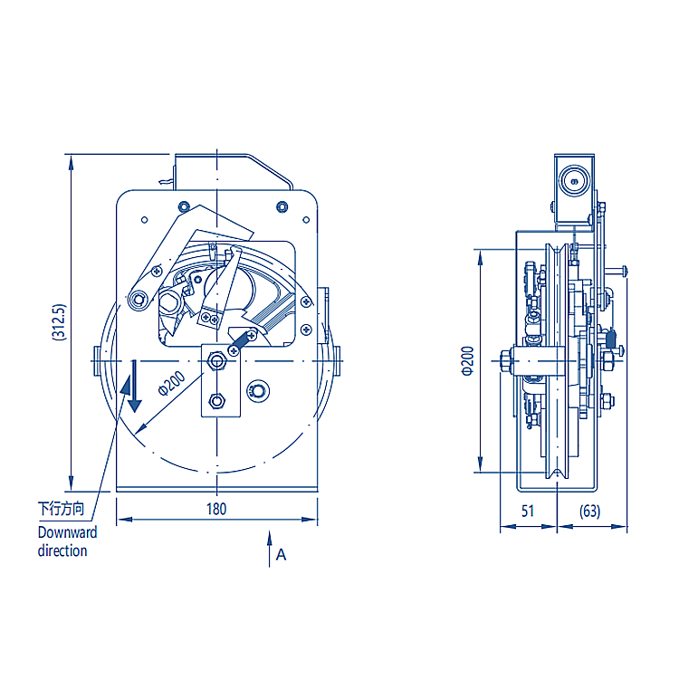 AF-OX-206 Elevator One-directional Overspeed Governor