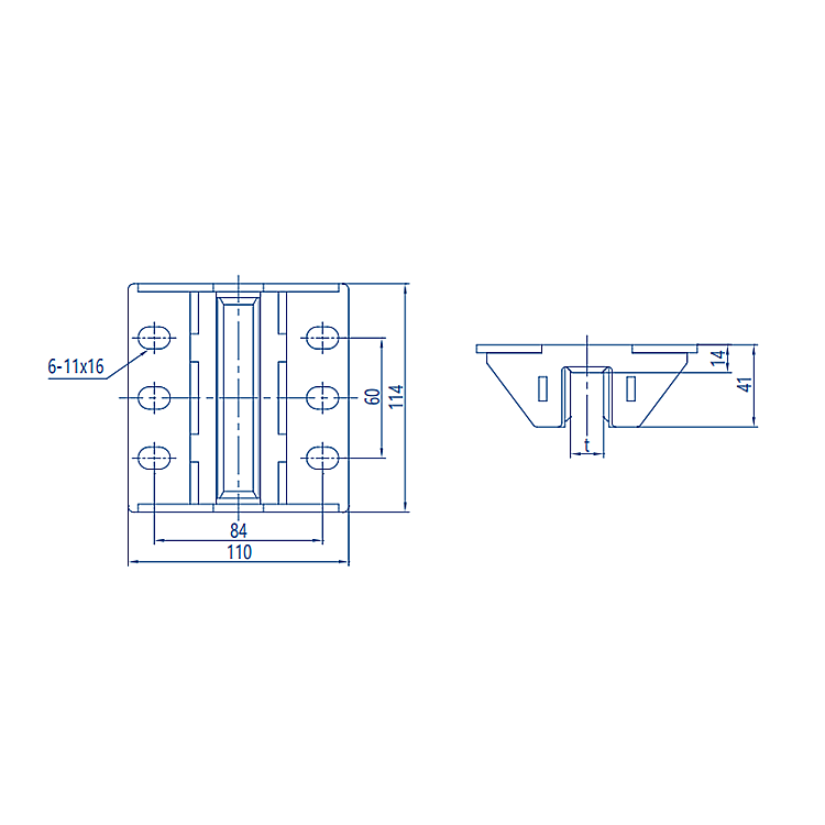 AF-OX-310T 1.0m/s Elevator Lift Cabin Counterweight Sliding Guide Shoe