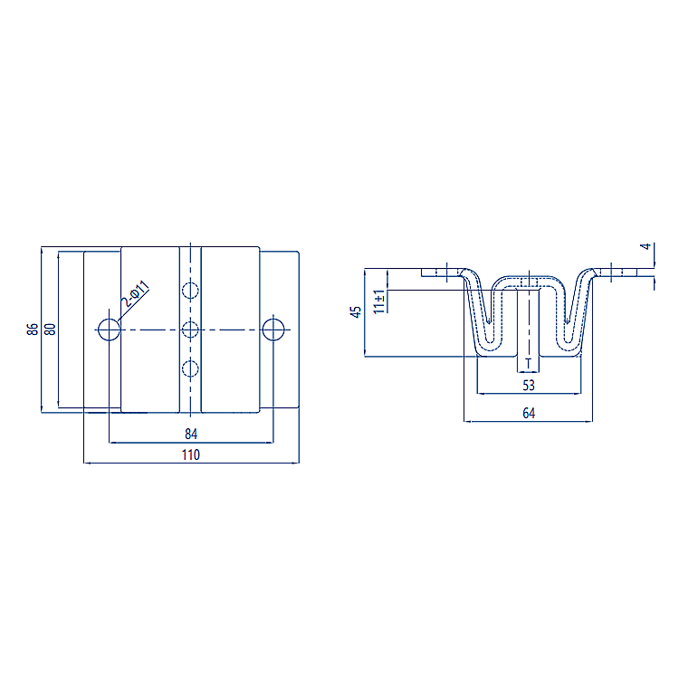 AF-OX-847W Elevator Sliding Guide Shoe 10 /16.4mm Guide Rail