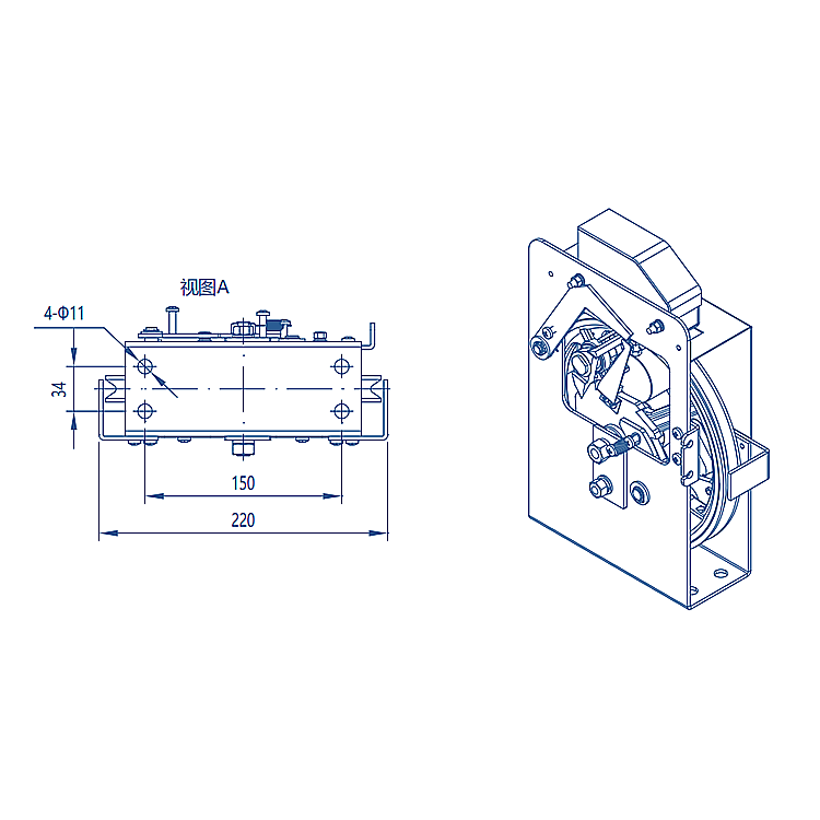 AF-OX-206 Elevator One-directional Overspeed Governor