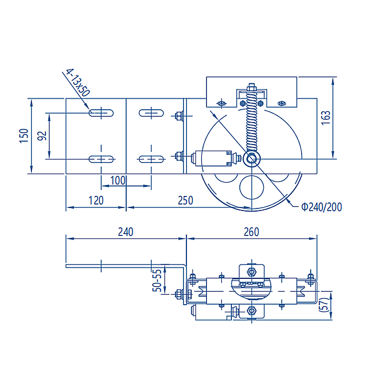 AF-OX-100H Elevator Lift Conventional Tension Device 