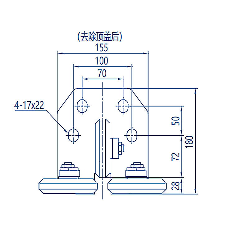 AF-OX-GL100B Elevator Lift Cabin Counterweight Sliding Guide Shoe