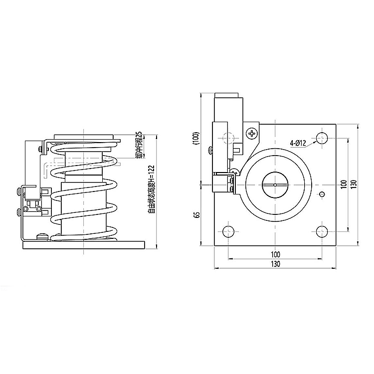 AF-OH-025 Elevator Hydraulic Spring Oil Buffer