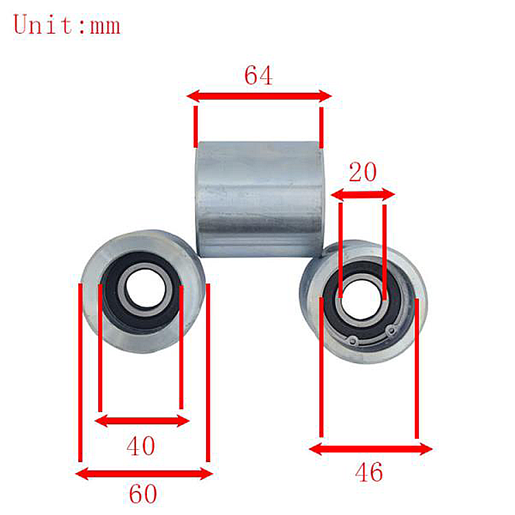 AF-DEE1563846 Escalator Handrail Support Roller D60/40MM W64MM