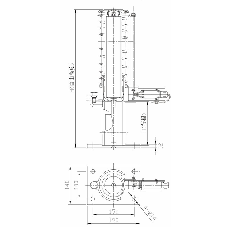 AF-74A 2.0m/s Elevator Hydraulic Oil Buffer Lift Safety Devices