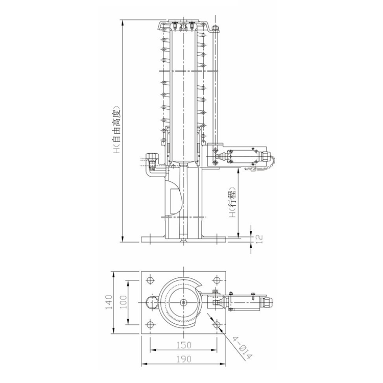 AF-75A/435 2.5 m/s Elevator Lifts Oil Spring Buffer