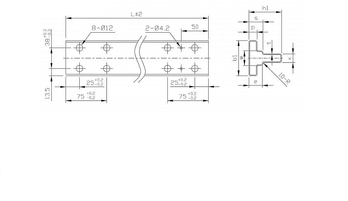 AF-HG65 Elevator Hollow Guide Rail
