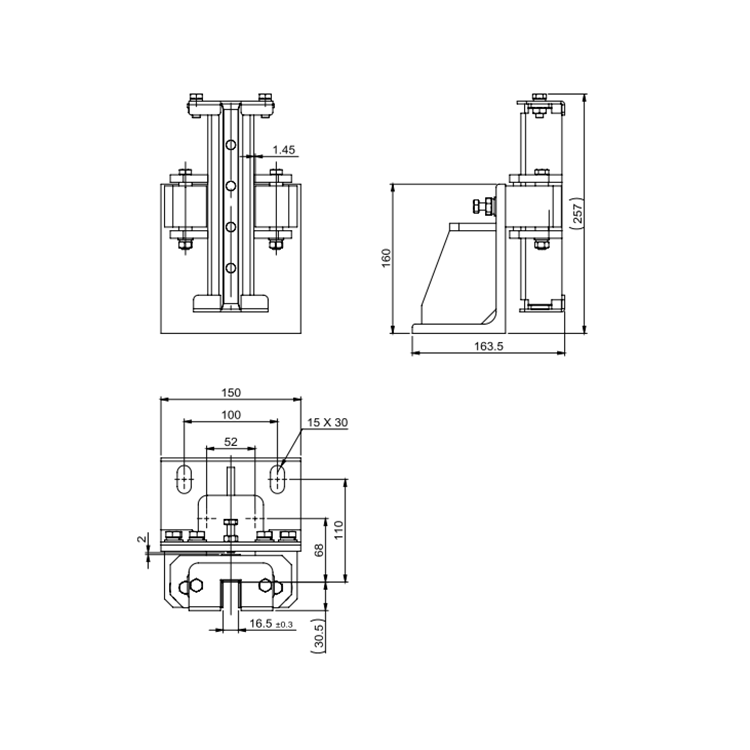 AF-SG34S 2.5M/S Elevator Lift Safety Part Sliding Guide Shoe 