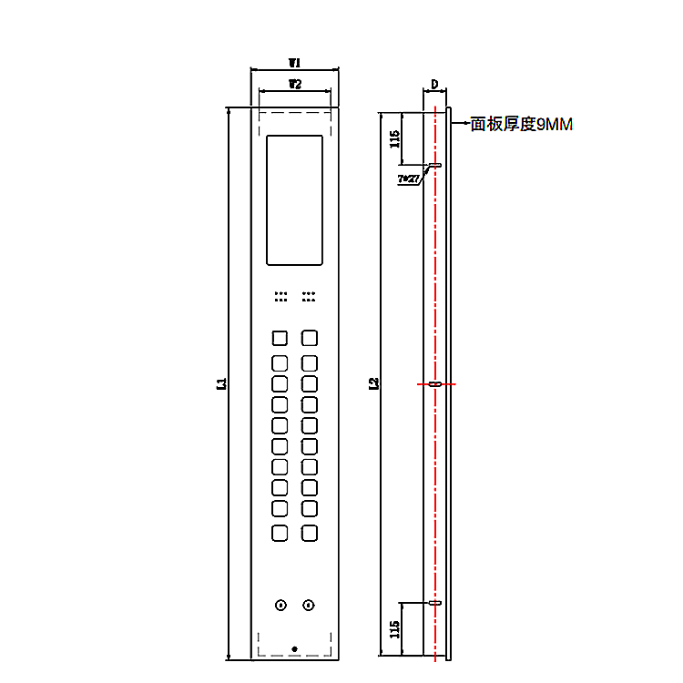 BCKAS007 Elevator Lift Part Elevator Button Control Panel