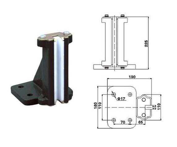 AFOX02 Elevator Rail Sliding Guide Shoe For 10/16 mm Guide Rail