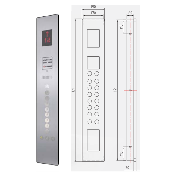 MBT-COP-F Elevator Electric Parts Serial System Elevator Car Operation Box