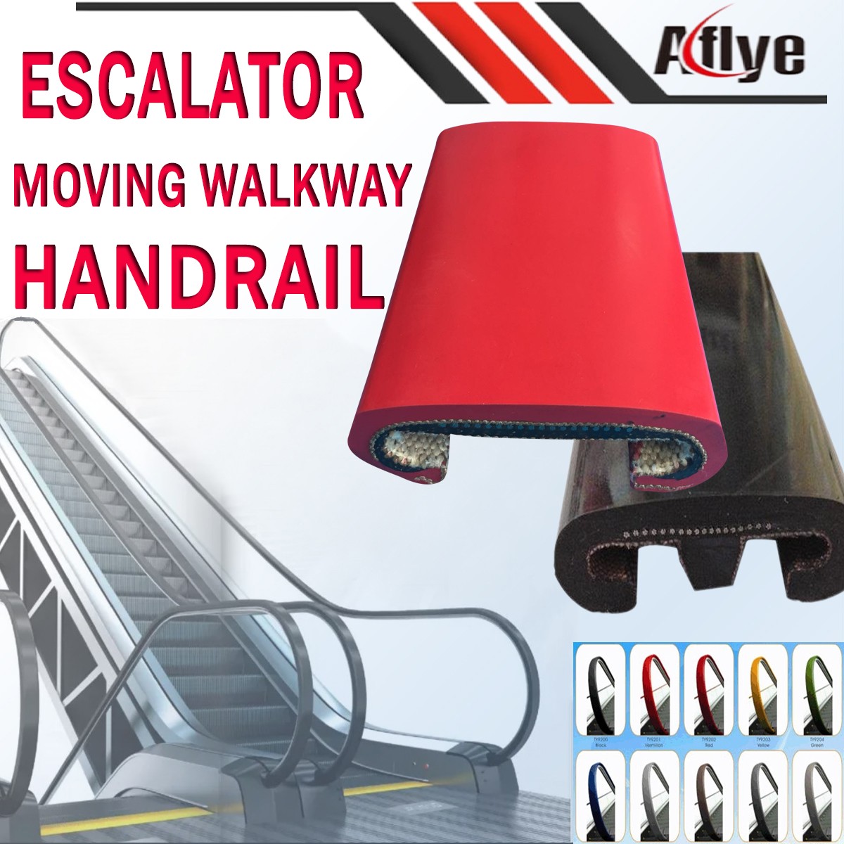 AF-OTIS800 Escalator Handrail Belt Black
