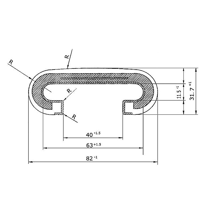 AF-H011 Escalator Moving Walkway Rubber Handrail Belt