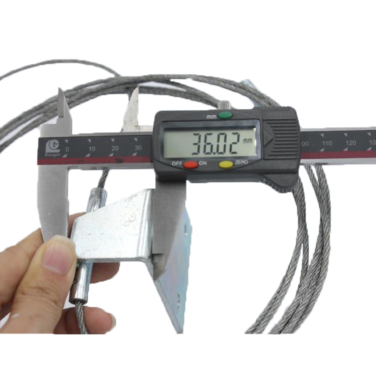 D3 Elevator Landing Door Wire Rope Double Screw With Iron Frame
