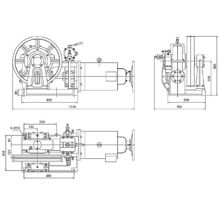 AFYJ150K 630KG Elevator Traction Machine