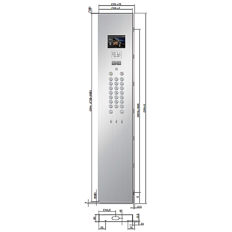 MBT-COP-KR Elevator Lift Part Cabin Operator Panel Elevator Cop