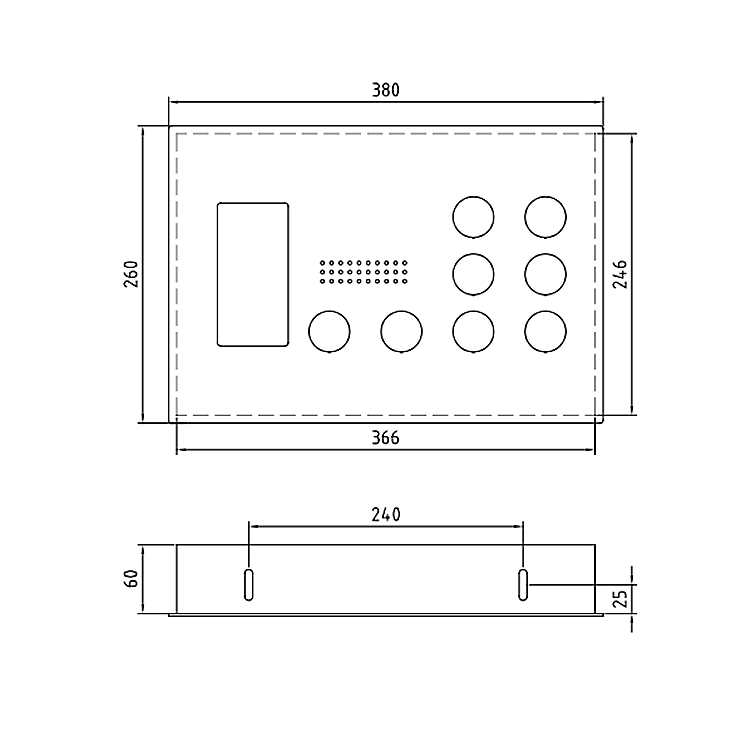 MBT-COP-R Elevator Cabin Operation Panel Home Lift