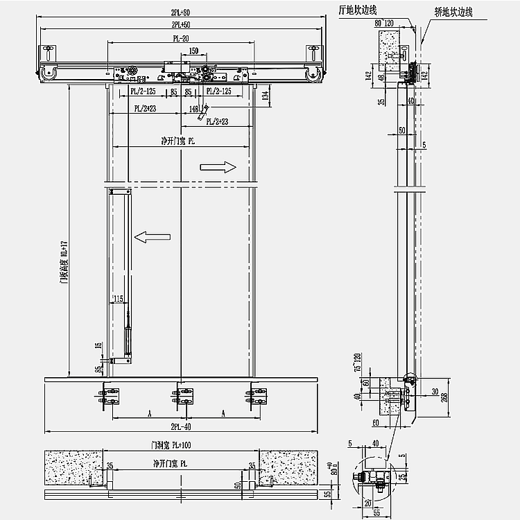 T3200 Elevator Lift Door System Elevator Car Door Operator