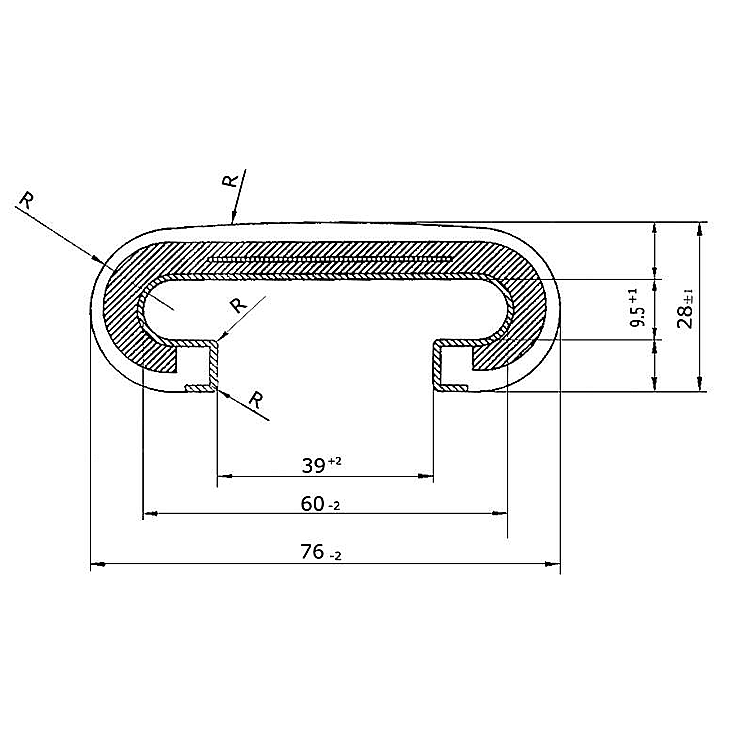 AF-H012 Escalator Handrail Belt Black