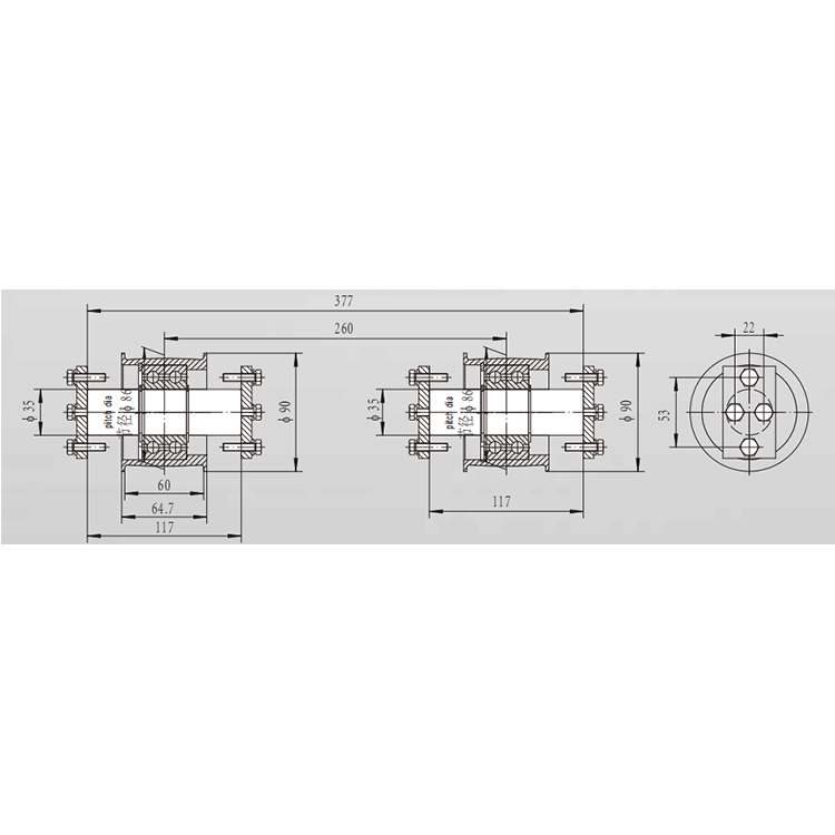 AF-XP-CP90XSF Elevator Lift Steel Belt Wheel 