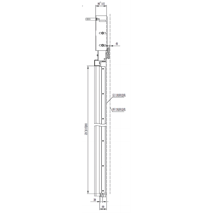 AF-OCM-120B Elevator 2-Leafs Center Opening Landing Door Device For High-speed Lifts