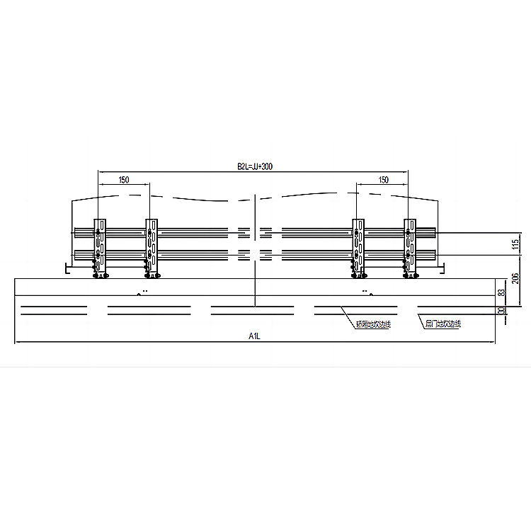 AF-OMJ-120A Elevator 2-Leafs Center Opening Permanent Magnet Synchronous Door Operator For High-speed Lifts Car Top Installation