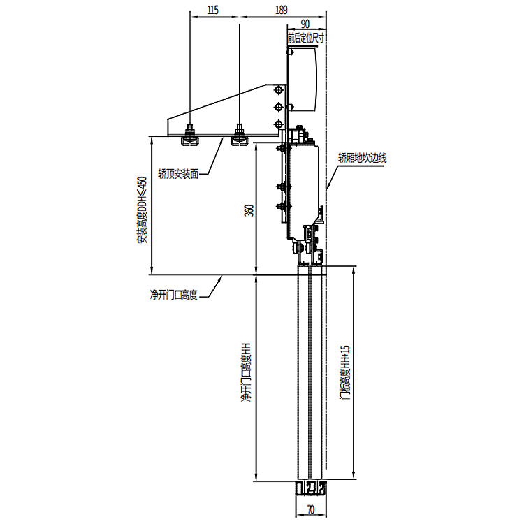 AF-OMJ-506A Elevator 2-Leafs Side Opening Permanent Magnet Synchronous Door Operator For Home Lifts Car Top Installation