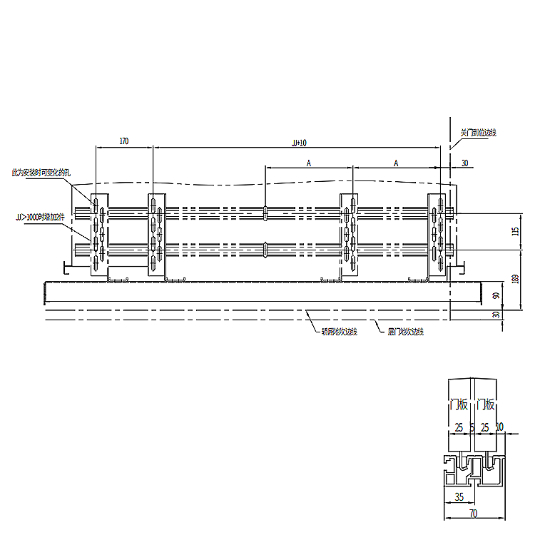 AF-OMJ-506A Elevator 2-Leafs Side Opening Permanent Magnet Synchronous Door Operator For Home Lifts Car Top Installation