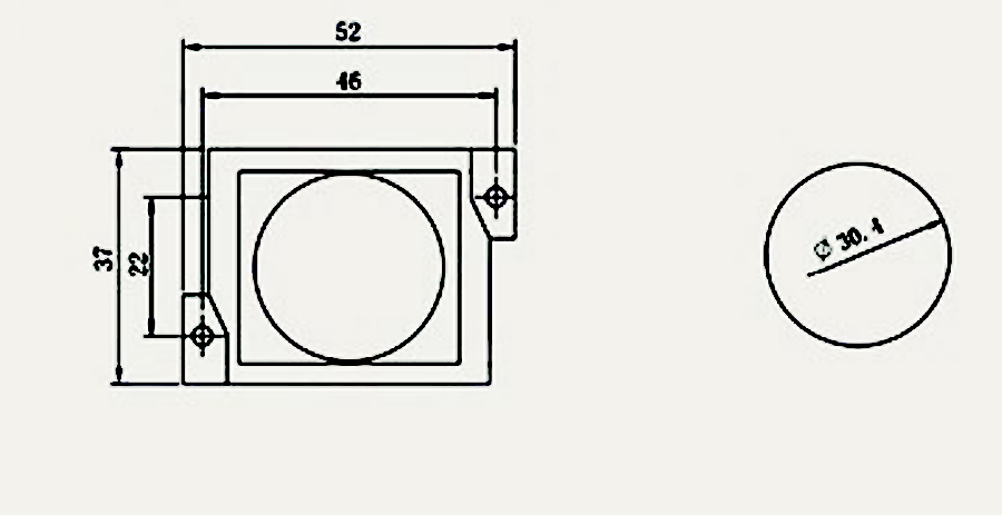 AF-PB99 Elevator Spare Part Square Push Button 52*37mm