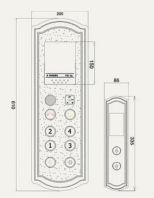 Elevator Car Operation Panel Lift Hall Call Panel 