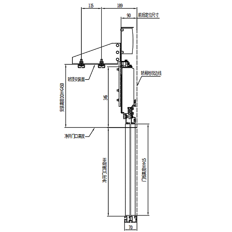 AF-OMJ-206A Elevator 4-Leafs Center Opening Permanent Magnet Synchronous Door Operator For Home Lifts Car Top Installation